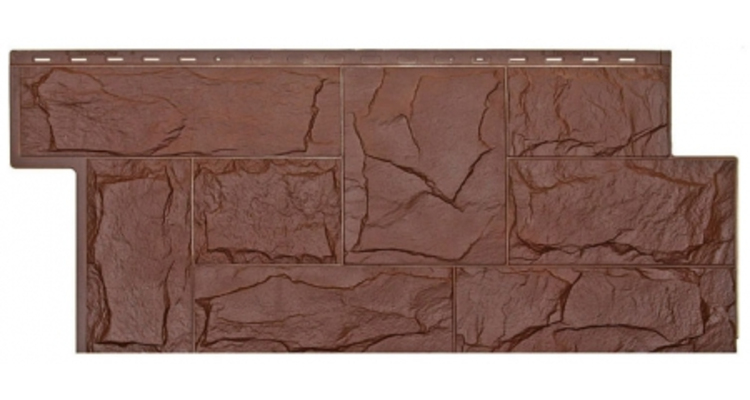 Фасадная панель Т-Сайдинг ЭКО-1 Гранит Леон Браун