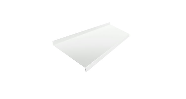 Отлив простой 200 0,45 PE с пленкой RAL 9003 сигнальный белый (2м)