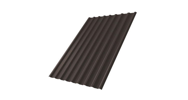 Профнастил С20R 0,5 Satin RR 32 темно-коричневый