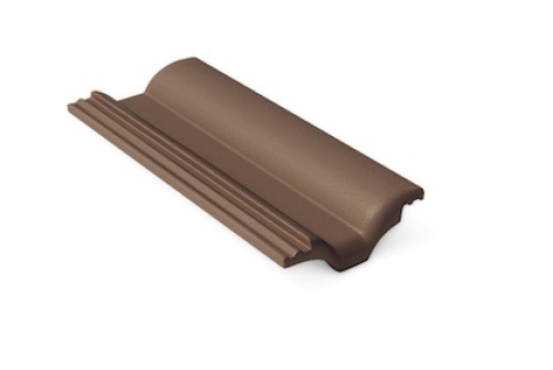 Половинчатая черепица Braas Франкфуртская, темно-коричневый