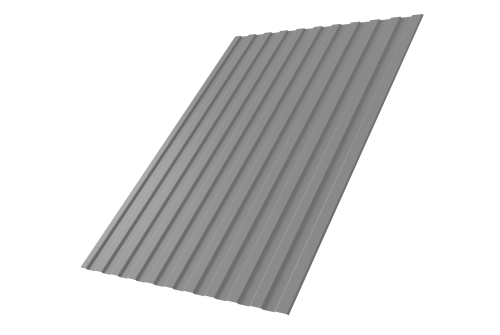 Профнастил С8А 0,5 Satin RAL 9006 бело-алюминиевый