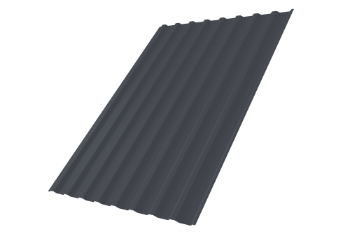 Профнастил С20В 0,5 PurPro Matt 275 RAL 7024 мокрый асфальт