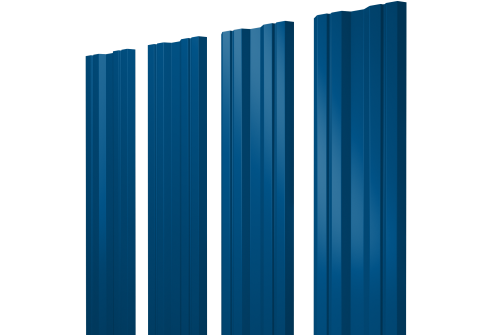Штакетник Twin с прямым резом 0,4 PE RAL 5005 сигнальный синий