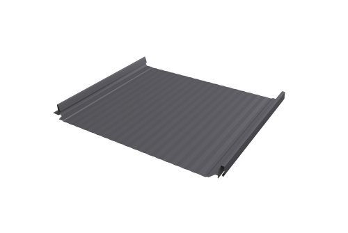 Кликфальц Pro Gofr Grand Line 0,45 PE с пленкой на замках RAL 7005 мышино-серый