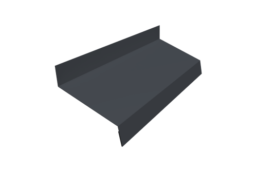 Отлив простой 50 0,5 Satin с пленкой RAL 7024 мокрый асфальт (2м)