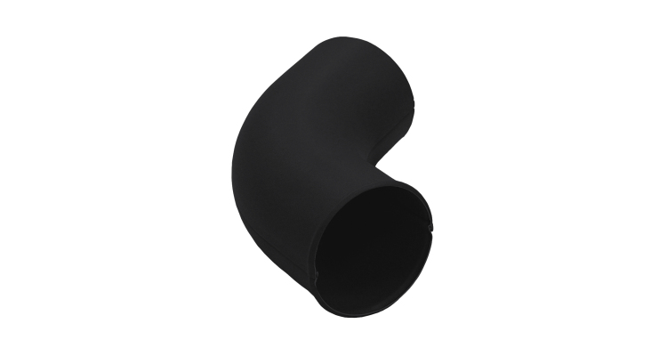 Колено стока 90 мм PU Мatt RAL 9005 черный