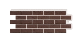 Фасадная панель GL Состаренный кирпич Design Plus каштан с белым швом