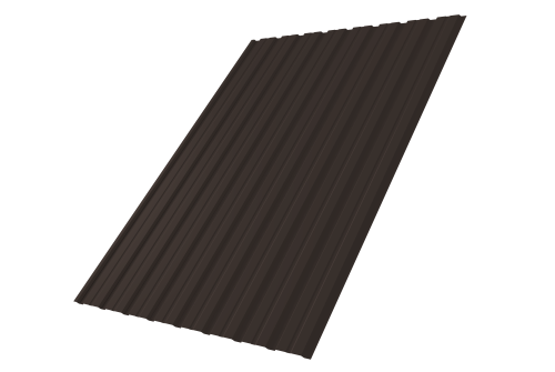 Профнастил С10В 0.5 Satin RR 32 темно-коричневый
