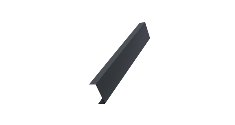 Декоративная накладка на столб универсальная 60х60 для забора жалюзи 0,45 PE-Double RAL 7024 мокрый асфальт (1,8м)