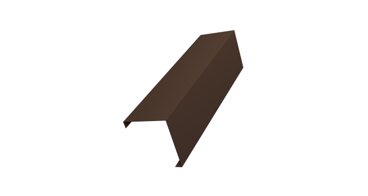 Декоративная накладка на столб универсальная угловая 62х55 для забора жалюзи 0,45 PE-Double RAL 8017 шоколад (2м)