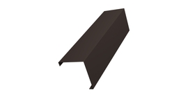 Декоративная накладка на столб универсальная угловая 62х55 для забора жалюзи 0,45 PE-Double RR 32 темно-коричневый (1,8м)