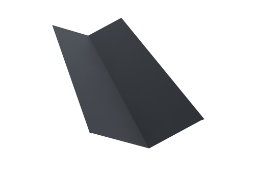 Планка ендовы верхней 145х145 0,4 PE с пленкой RAL 7024 мокрый асфальт (2м)