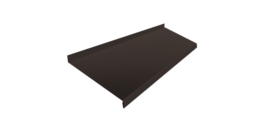 Отлив простой 200 0,5 Satin с пленкой RR 32 темно-коричневый (3м)