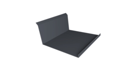 Планка примыкания нижняя 20х122х260х15 0,5 Satin Matt TX RAL 7024 мокрый асфальт (3м)