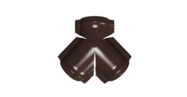 Тройник Y малого конька полукруглого 0,5 PurPro с пленкой RAL 8017 шоколад