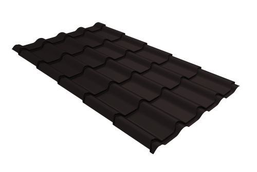 Металлочерепица камея Grand Line 0,45 Drap TX RAL 9005 черный