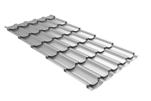 Металлочерепица квинта плюс 0,45 Drap RAL 9003 сигнальный белый