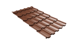 Металлочерепица квинта плюс 0,45 Drap ST RAL 8004 терракота