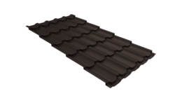 Металлочерепица квинта плюс 0,45 Drap TX RR 32 темно-коричневый