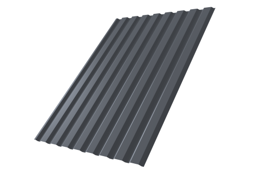 Профнастил С20A 0.5 Satin Matt TX RAL 7024 мокрый асфальт