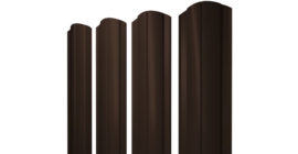 Штакетник Круглый фигурный 0,45 Drap TwinColor RAL 8017 шоколад