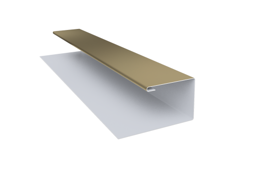 Планка П-образная Блок-хаус new 0,45 PE с пленкой RAL 1014 слоновая кость (2м)