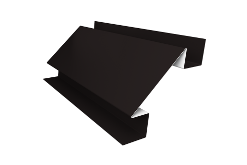 Планка угла внутреннего сложного Блок-хаус new 0,45 Drap RAL 9005 черный (3м)