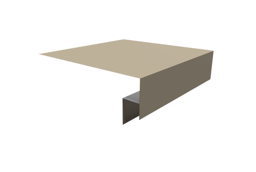 Планка околооконная сложная Блок-хаус new 200х50х27 0,5 Satin с пленкой RAL 1015 светлая слоновая кость (2м)