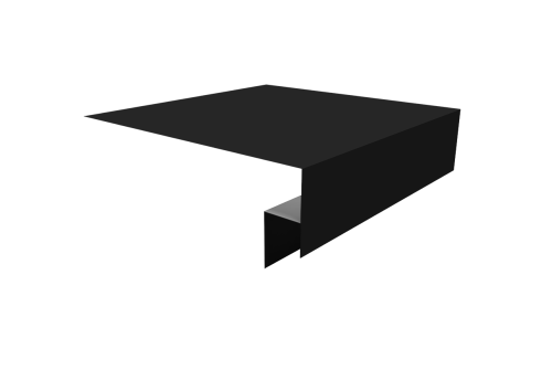 Планка околооконная сложная Блок-хаус new 250х50х27 (j-фаска) 0,45 Drap TX RAL 9005 черный (2м)