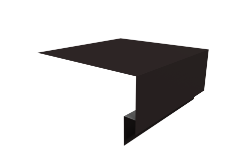 Планка околооконная сложная Блок-хаус new 250х75х27 0,45 PE с пленкой RAL 9005 черный (2м)