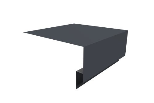 Планка околооконная сложная Блок-хаус new 250х75х27 0,5 Satin с пленкой RAL 7024 мокрый асфальт (3м)