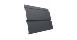 Софит металлический Квадро Брус без перфорации 0,5 Satin Matt TX с пленкой RAL 7024 мокрый асфальт