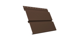 Софит металлический Квадро Брус с перфорацией 0,5 Drap с пленкой RAL 8017 шоколад