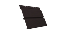 Софит металлический Квадро Брус с перфорацией 0,5 Drap TX с пленкой RAL 9005 черный