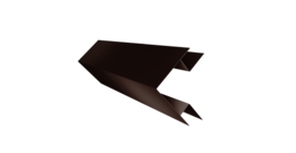 Планка угла внешнего сложного Экобрус Grand Line 0,45 Drap TwinColor RAL 8017 шоколад (3м)