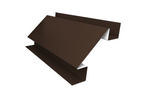 Планка угла внутреннего сложного Экобрус Grand Line 0,5 Satin с пленкой RAL 8017 шоколад (3м)