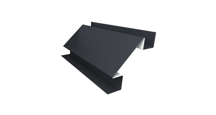 Планка угла внутреннего сложного Экобрус Grand Line 0,5 Drap RAL 7024 мокрый асфальт (3м)