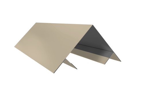 Планка угла внешнего составная верхняя 0,45 PE с пленкой RAL 1015 светлая слоновая кость (2м)