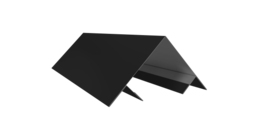 Планка угла внешнего составная верхняя 0,45 Drap ST RAL 9005 черный (2м)