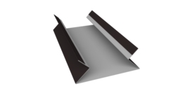 Планка угла внутреннего составная верхняя 0,45 Drap ST RAL 9005 черный (2м)
