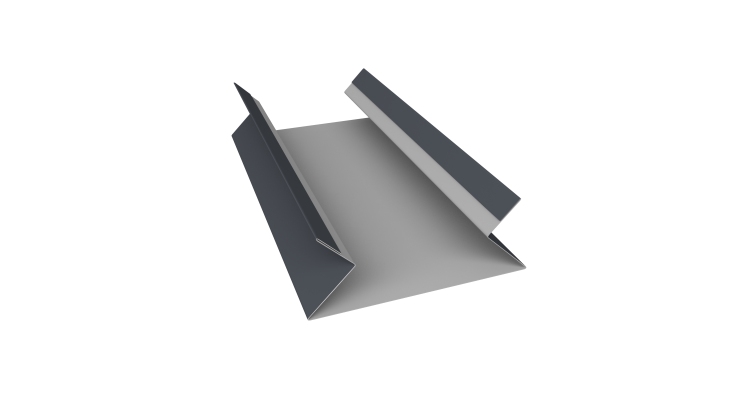 Планка угла внутреннего составная верхняя 0,5 Drap TX RAL 7024 мокрый асфальт (3м)