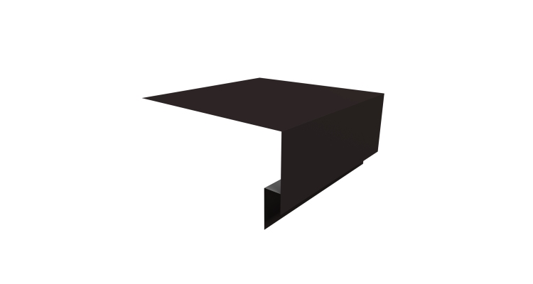 Планка околооконная сложная Экобрус Grand Line 200х75х25 0,5 Drap TX RAL 9005 черный (3м)