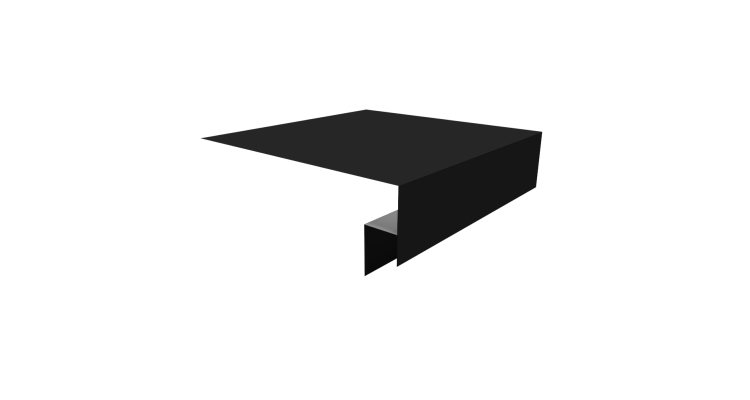 Планка околооконная сложная Экобрус Grand Line 250х50х25 0,45 Drap ST RAL 9005 черный (2м)