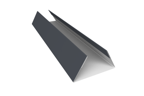 Планка стыковочная составная нижняя 0,5 Drap TX RAL 7024 мокрый асфальт (3м)