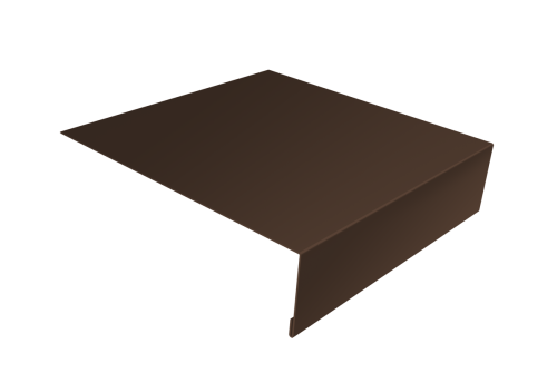 Планка лобовая/околооконная простая 190х50 0,45 Drap TwinColor RAL 8017 шоколад (2м)