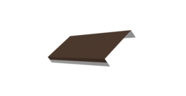 Ламель обратная 125 забора жалюзи Texas стартовая/финишная для калиток и ворот 0,5 PurPro с пленкой RAL 8017 шоколад