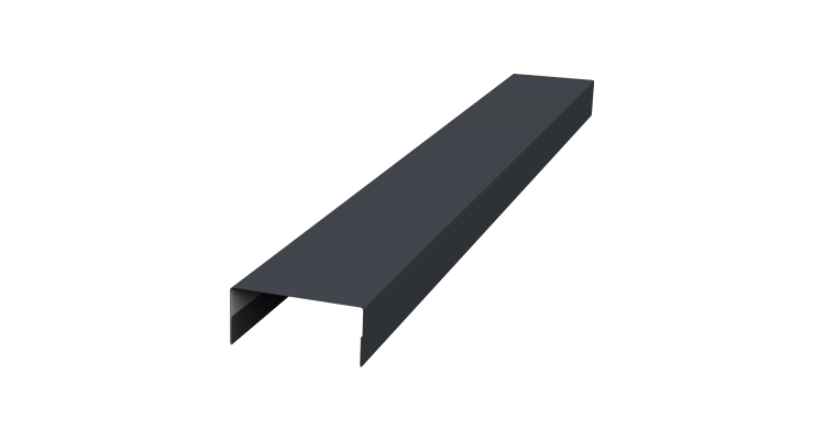 Крышка 30х15 жалюзи Texas 0,45 PE RAL 7024 мокрый асфальт (2м)