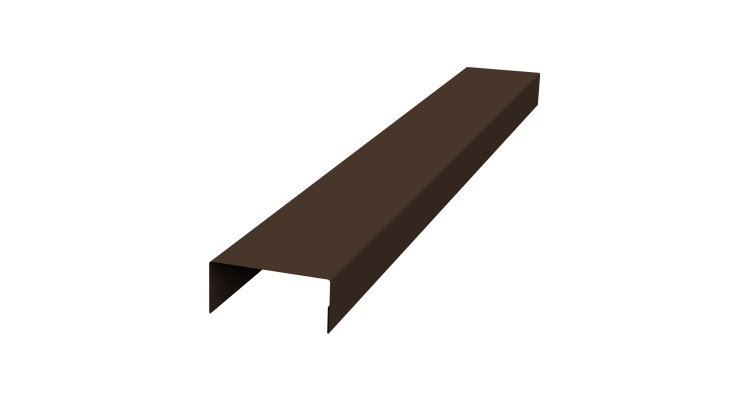 Крышка 45х20 жалюзи Texas 0,5 PurLite Matt RAL 8017 шоколад (2м)