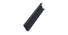 Декоративная накладка на столб универсальная 62х55 для забора жалюзи 0,45 Drap-double TX RAL 7024 мокрый асфальт (3м)