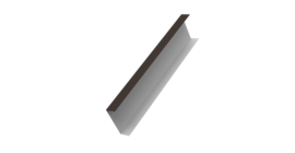 Декоративная накладка на столб универсальная 80х80 для забора жалюзи 0,5 Drap RR 32 темно-коричневый (1,8м)